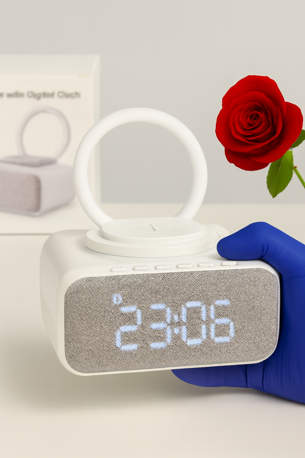 Stereo Mini Speaker with Digital Clock