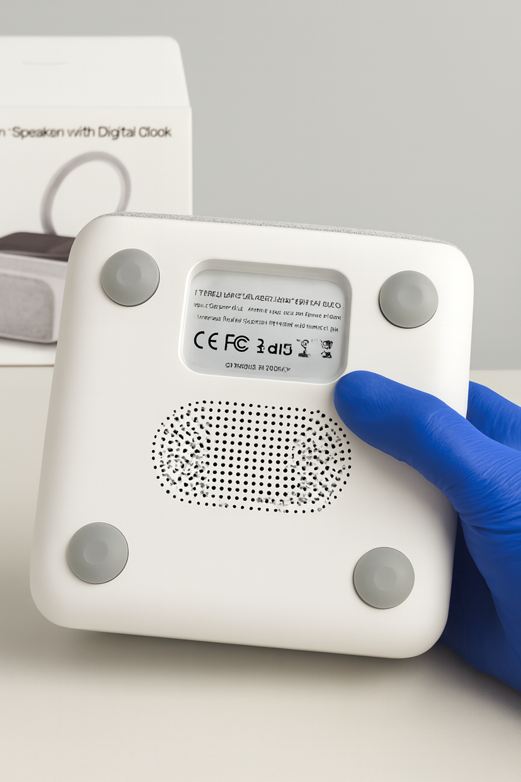 Stereo Mini Speaker with Digital Clock