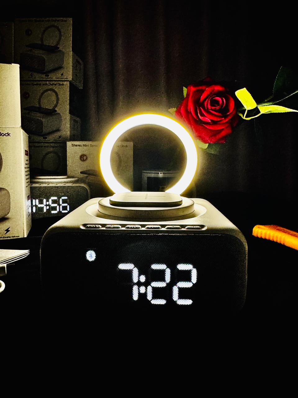 Stereo Mini Speaker with Digital Clock